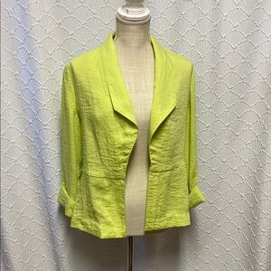 Chico’s size 0Lime Green‎ Women's Jacket lightweight spring summer